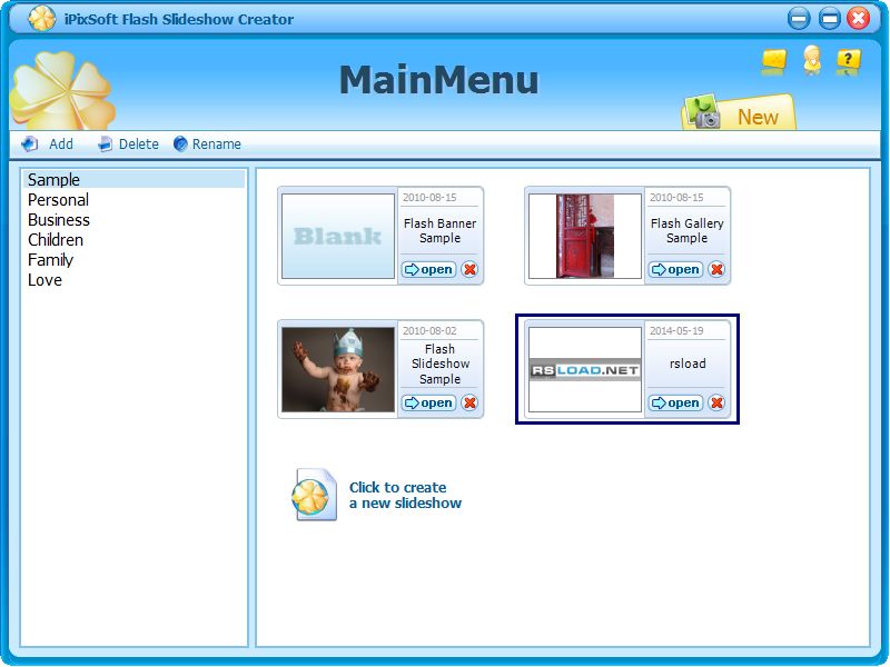 Flash Slideshow Creator