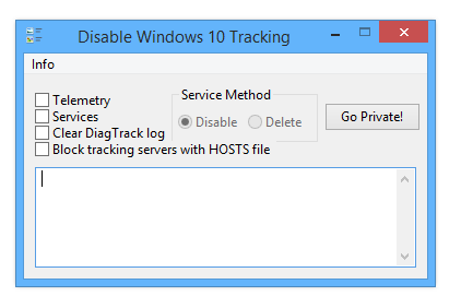 Windows 10 Tracking Disable Tool