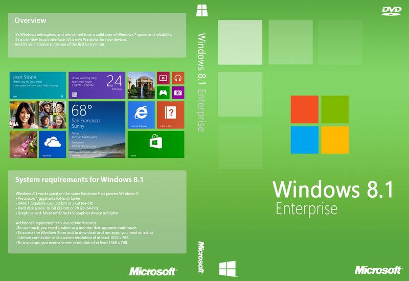 Windows 8.1 Enterprise with Update x86/x64