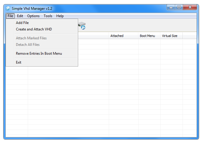 Simple VHD Manager