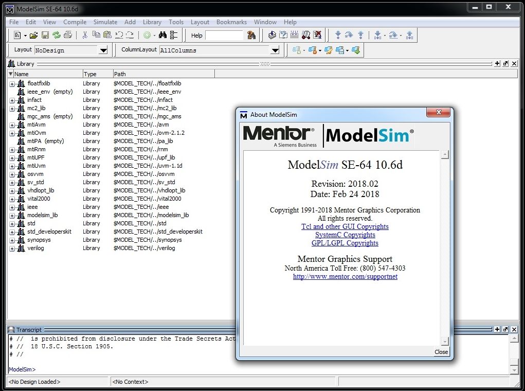  Mentor Graphics ModelSim SE-64  