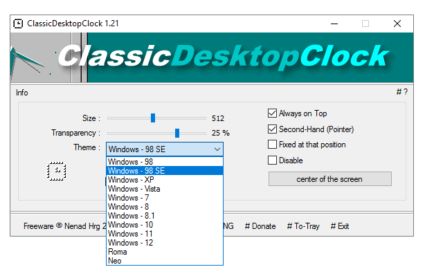  ClassicDesktopClock бесплатно