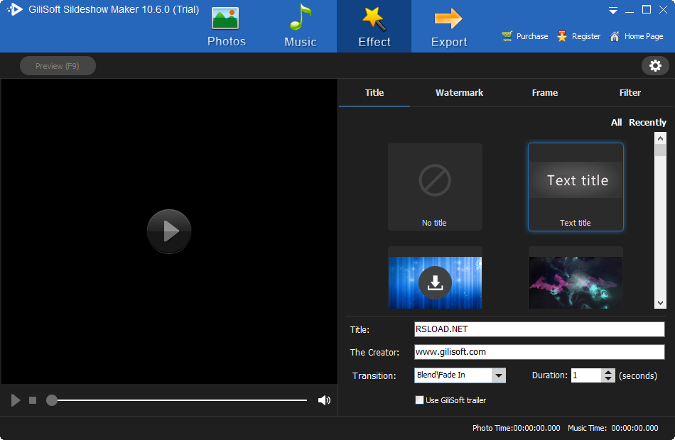 GiliSoft SlideShow Maker бесплатно