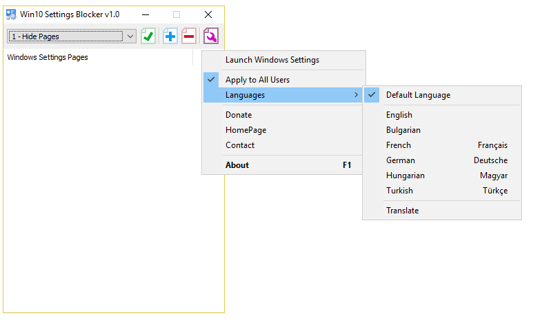 windows settings blocker windows settings blocker