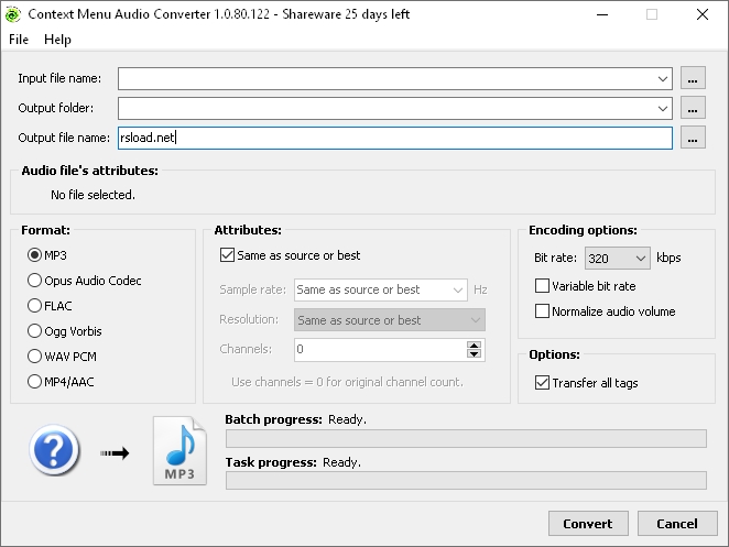 Context Menu Audio Converter