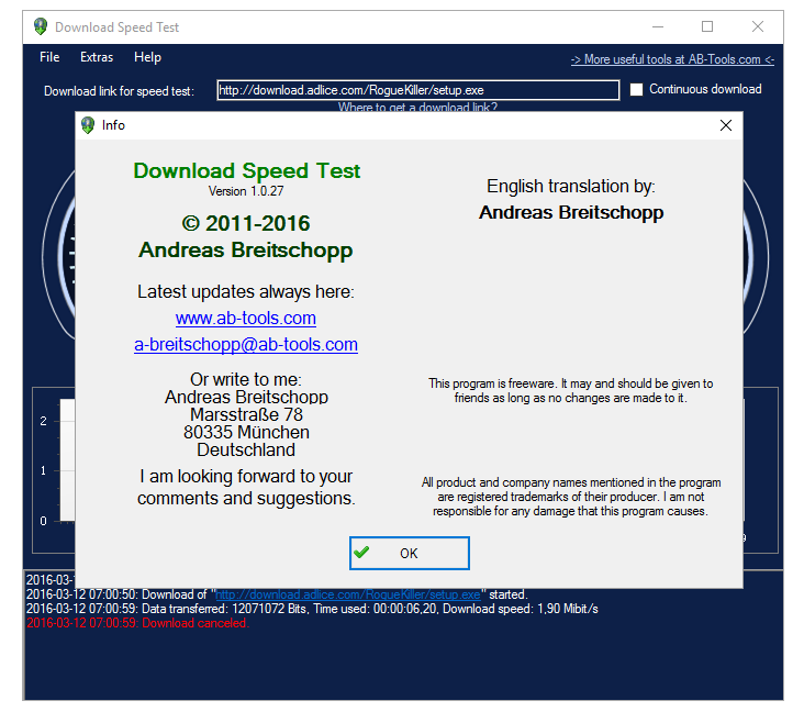 Download Speed Test  