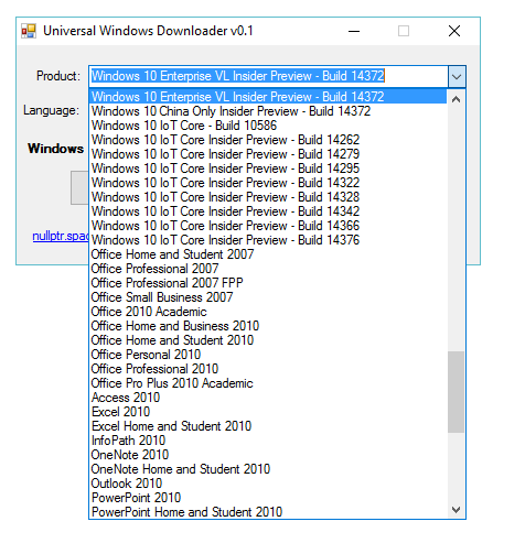 Universal Windows Downloader 