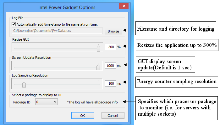 does intel power gadget interfere