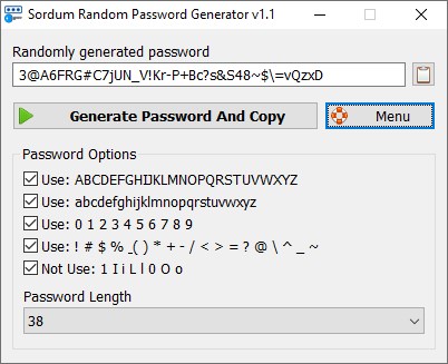 Sorum Random Password Generator 