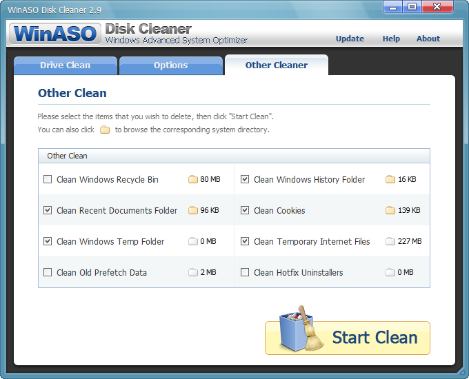 WinASO Disk Cleaner 