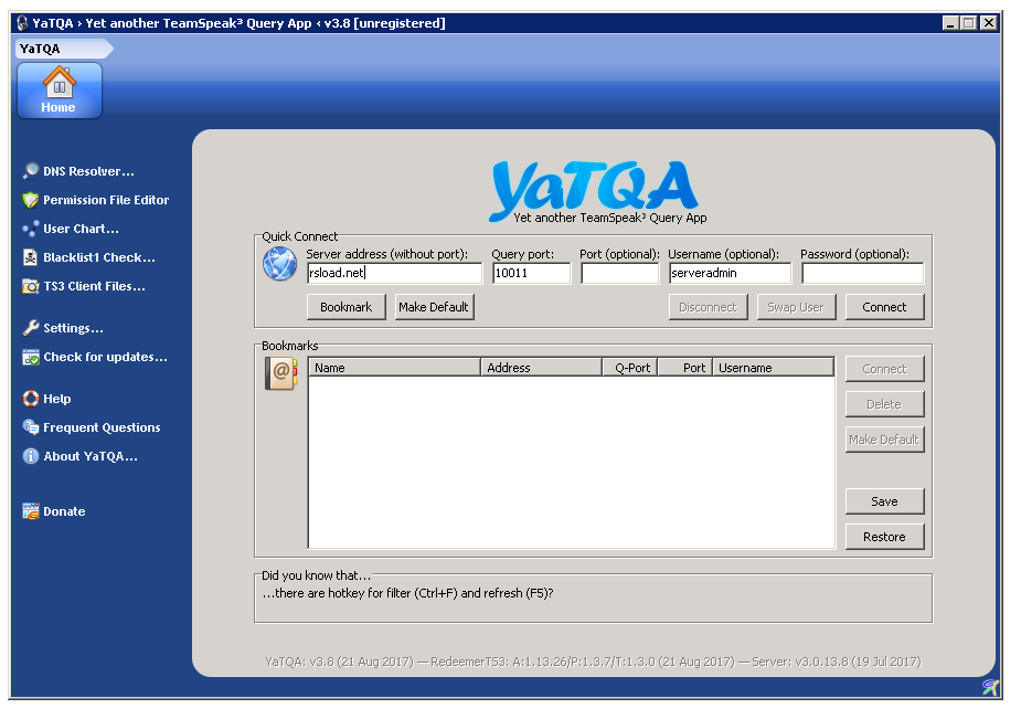 YaTQA Query Admin Tool