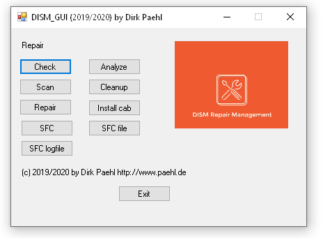 GUI for DISM
