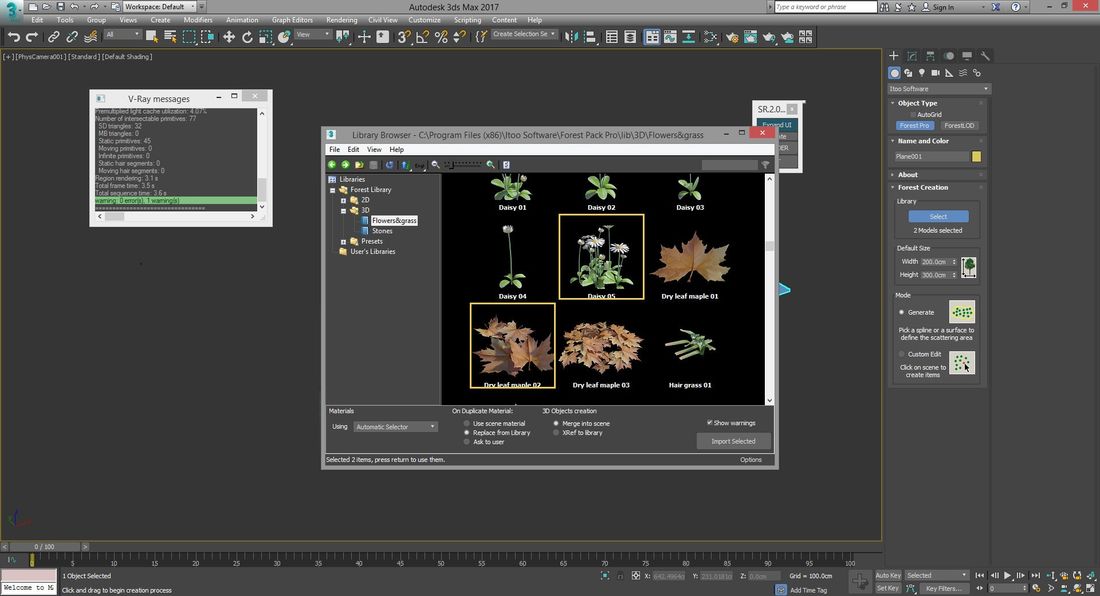 Forest Pack Pro 6.2.2 For 3ds Max 2014-2020 / 5.4.1 For 3ds Max.