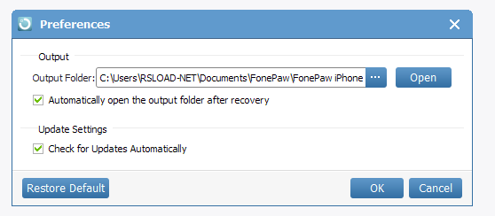 FonePaw iPhone Data Recovery бесплатно