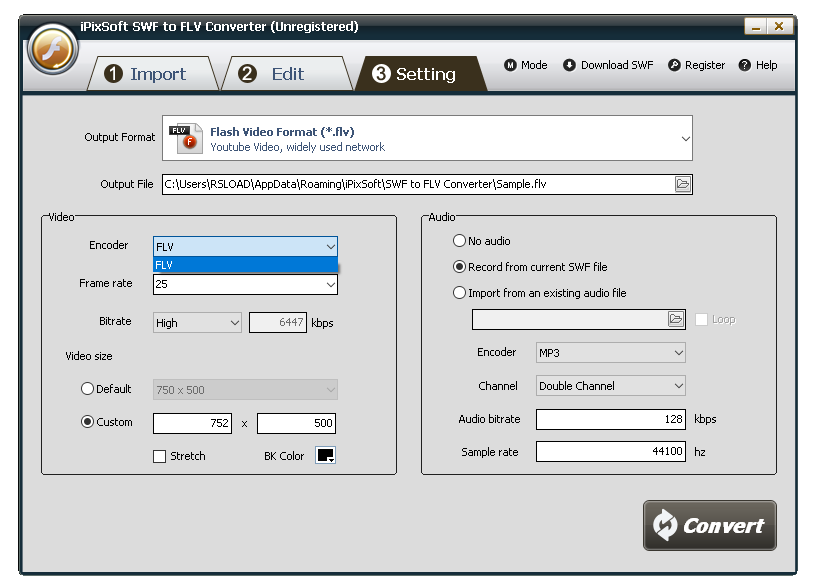  программа iPixSoft SWF to FLV Converter