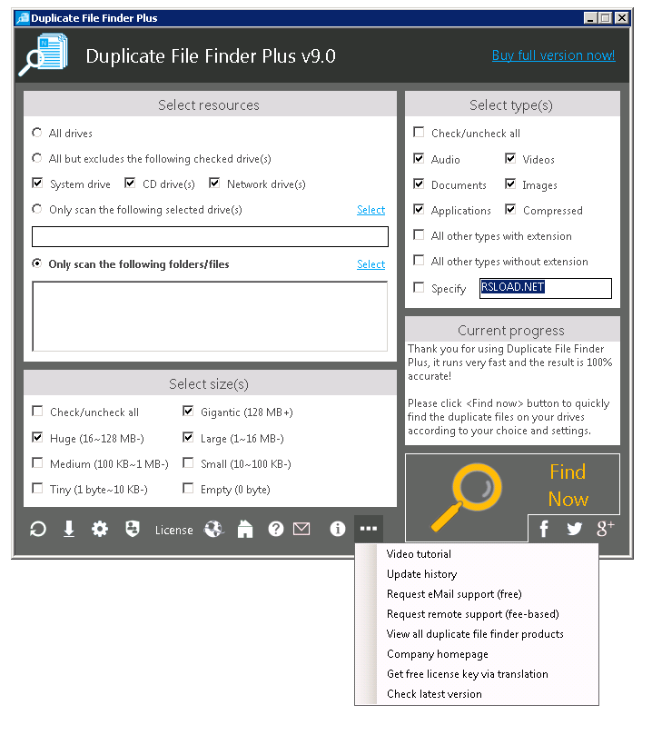 TriSun Duplicate File Finder Plus бесплатно