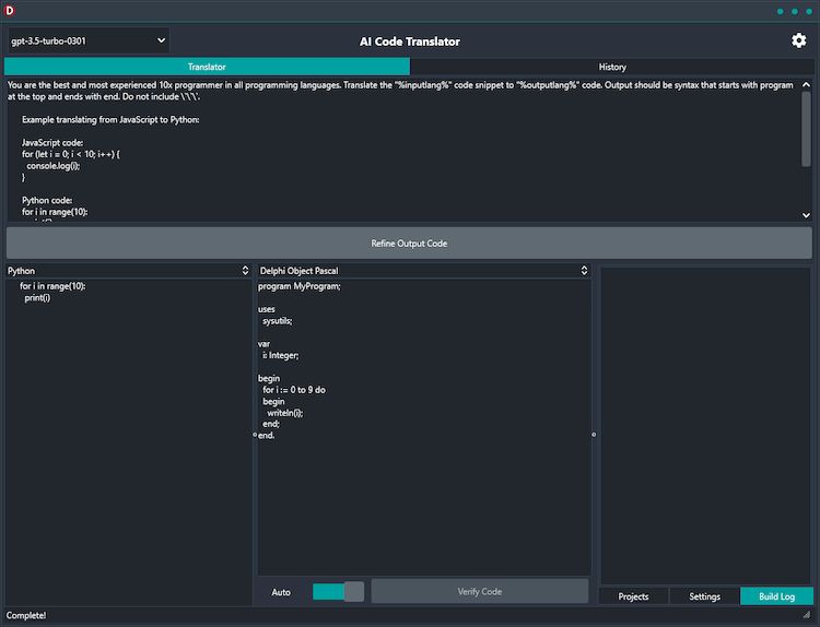 AI Code Translator 