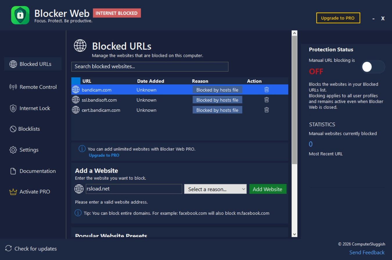 Blocker Web 