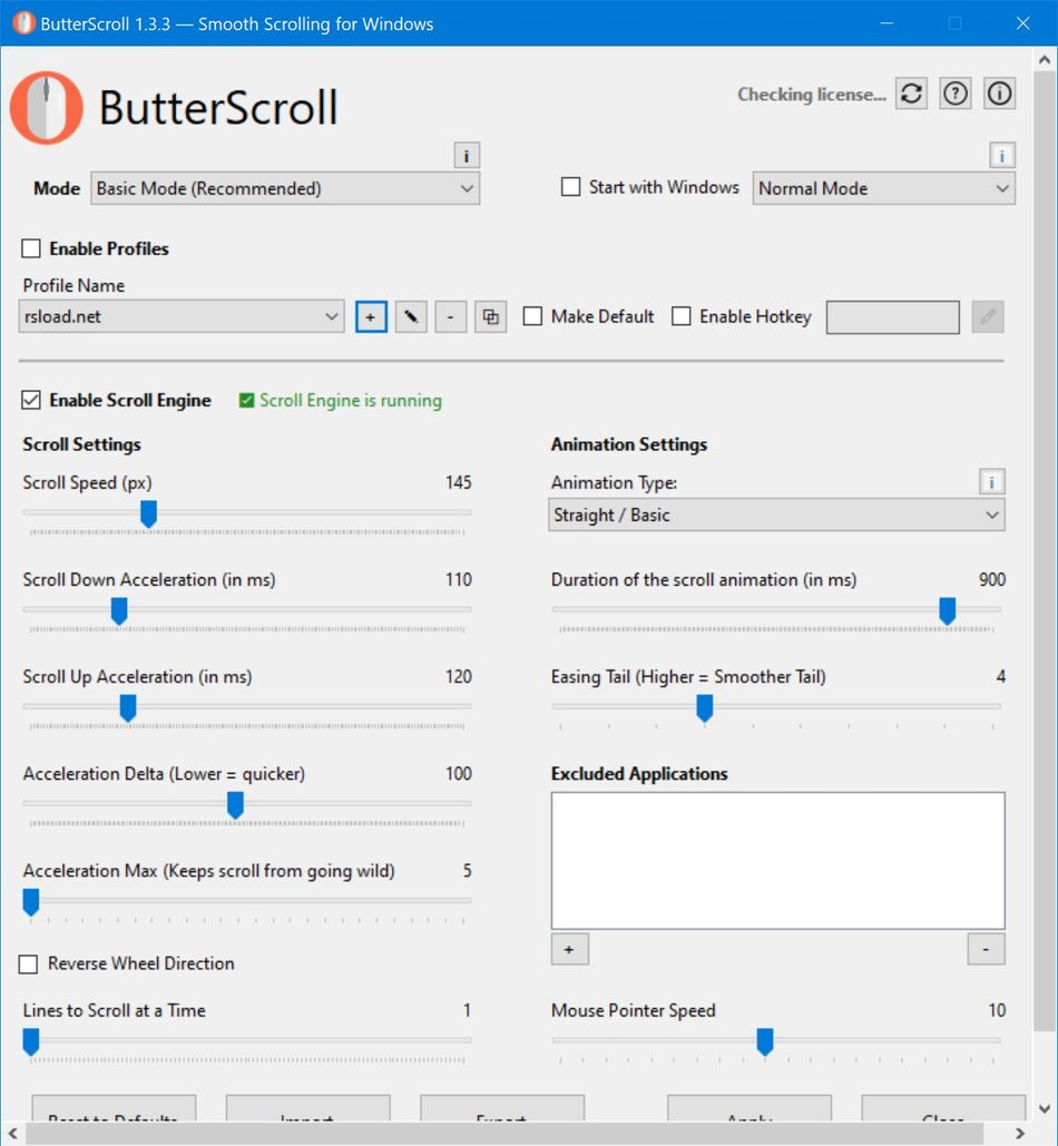 ButterScroll + ключ
