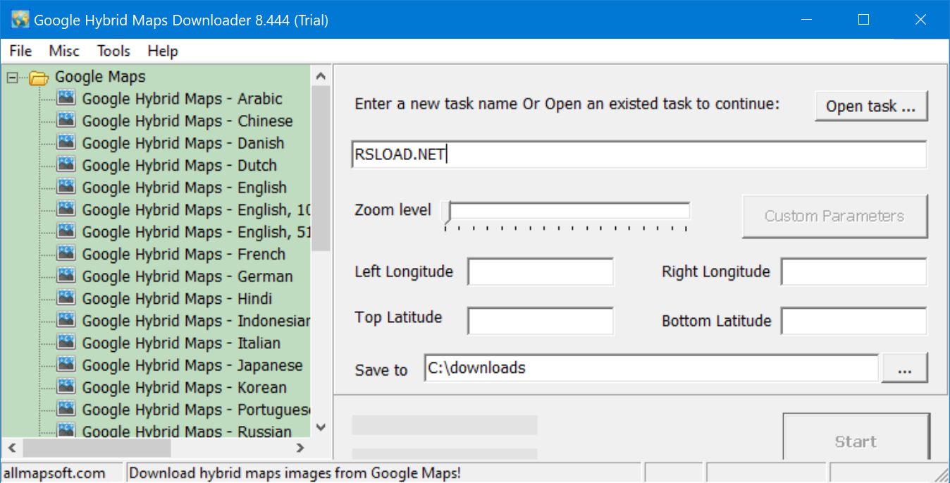 Google Hybrid Maps Downloader + crack