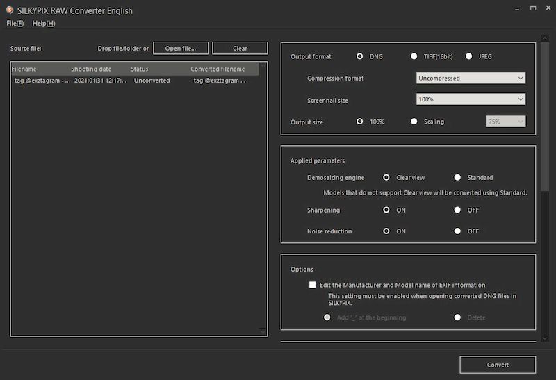 Скачать SILKYPIX RAW Converter 1.0.10.0 Rus + crack активация бесплатно