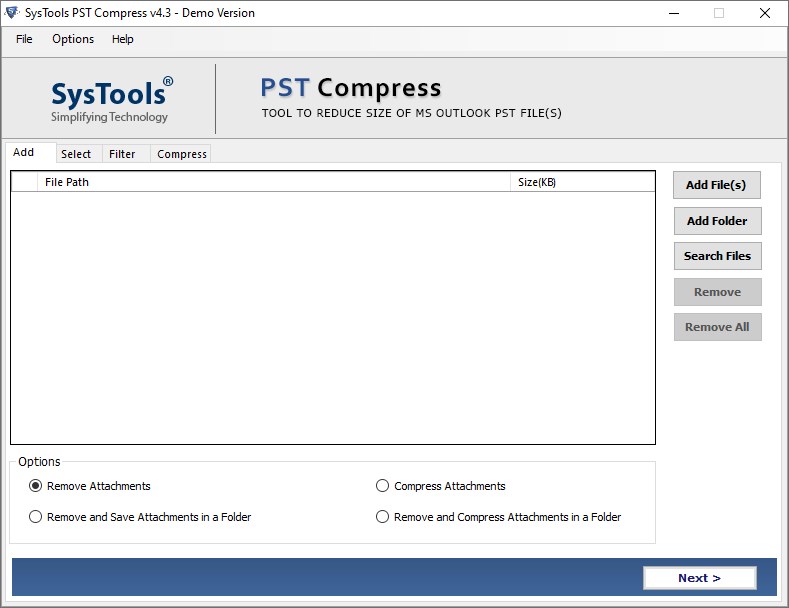 SysTools PST Compress crack