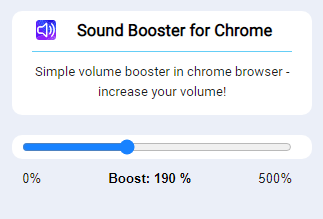Sound Booster for Chrome 