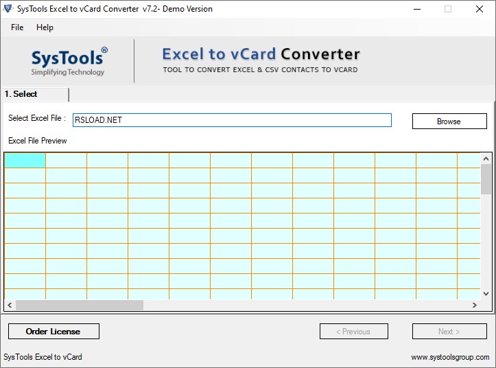 Скачать SysTools Excel To VCard Converter 7.2 + Crack Бесплатно