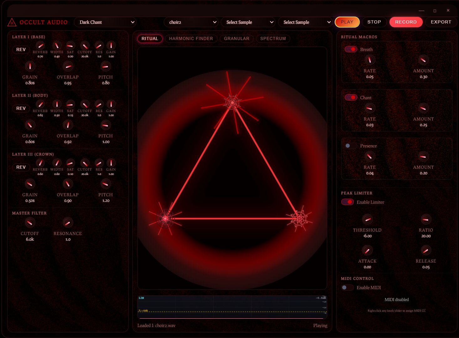 TekEngine Audio Tools Occult Audio Engine 