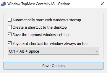 Window TopMost Control 