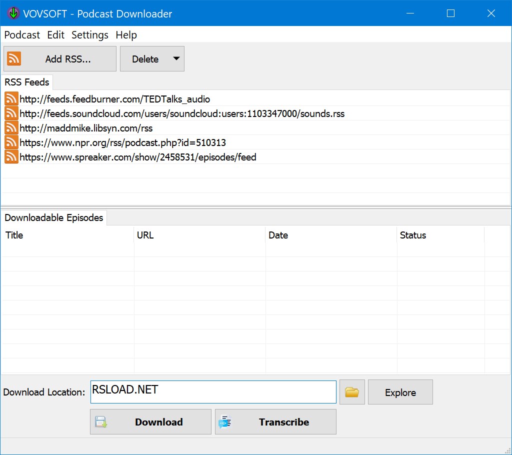 VovSoft Podcast Downloader + crack