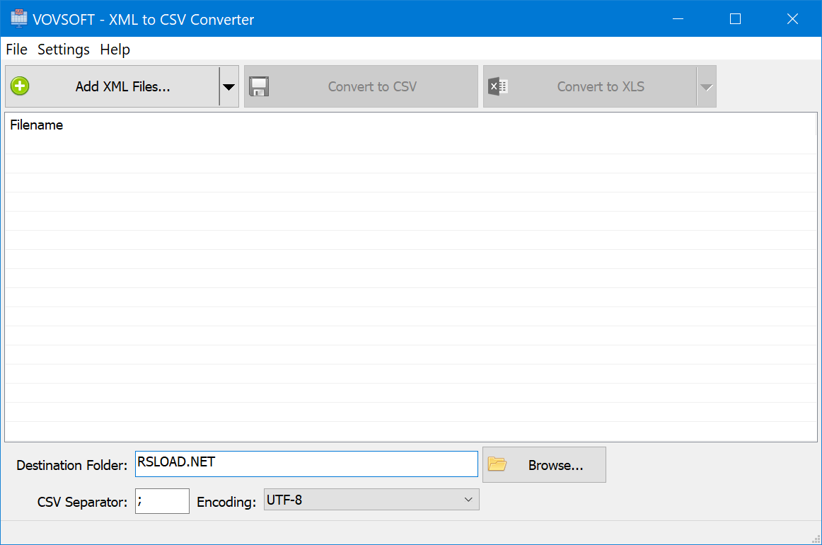Скачать Vovsoft XML to CSV Converter 1.4 с кряком бесплатно