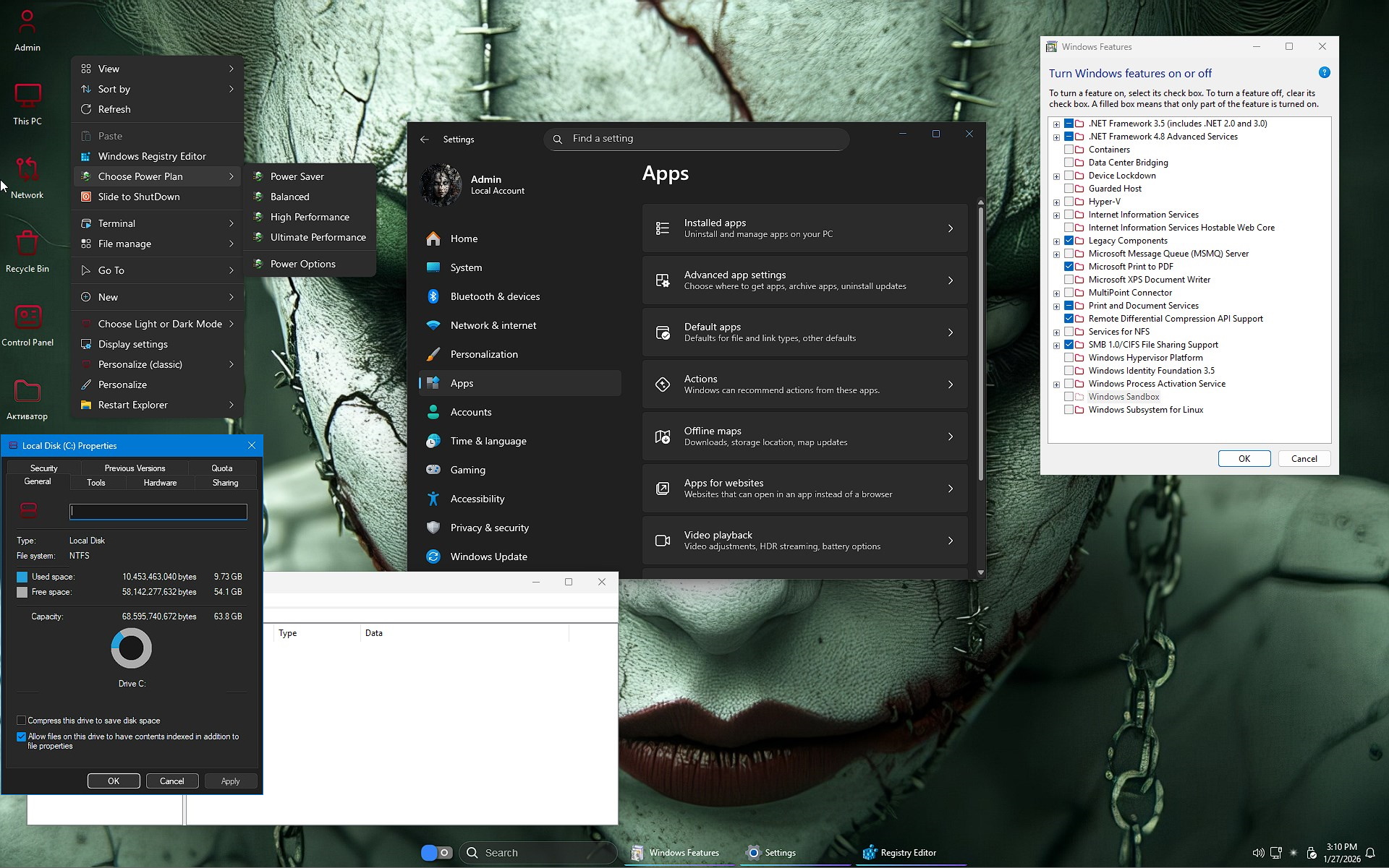������� Windows 11 Pro Lite Dark �������
