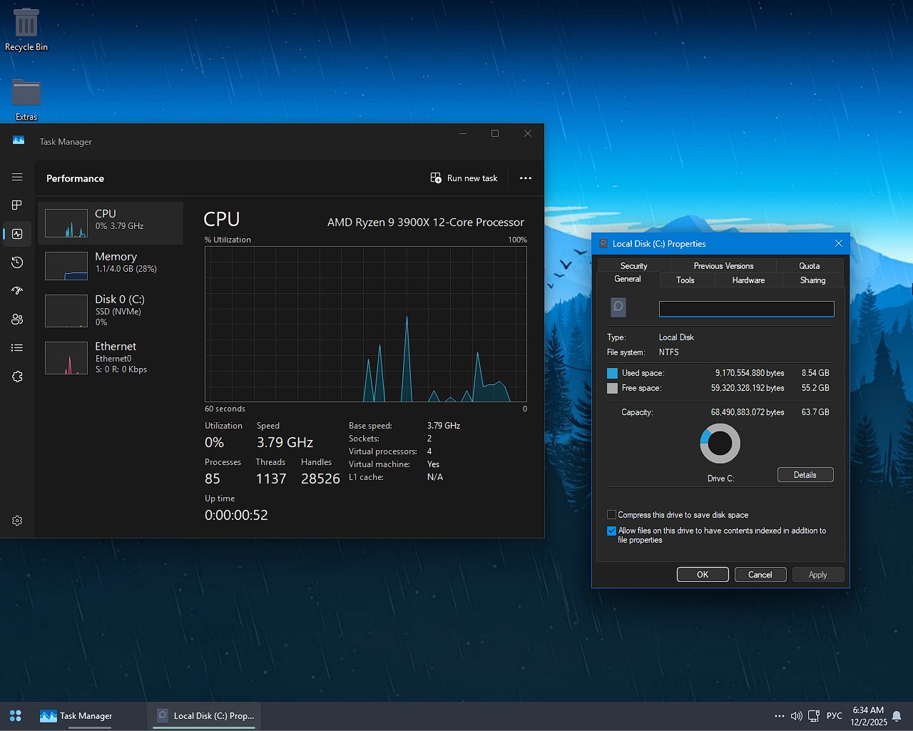 windows 11 pro 25H2 minimal games os eng